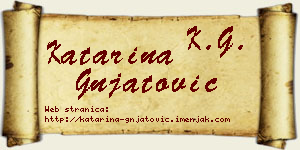 Katarina Gnjatović vizit kartica
